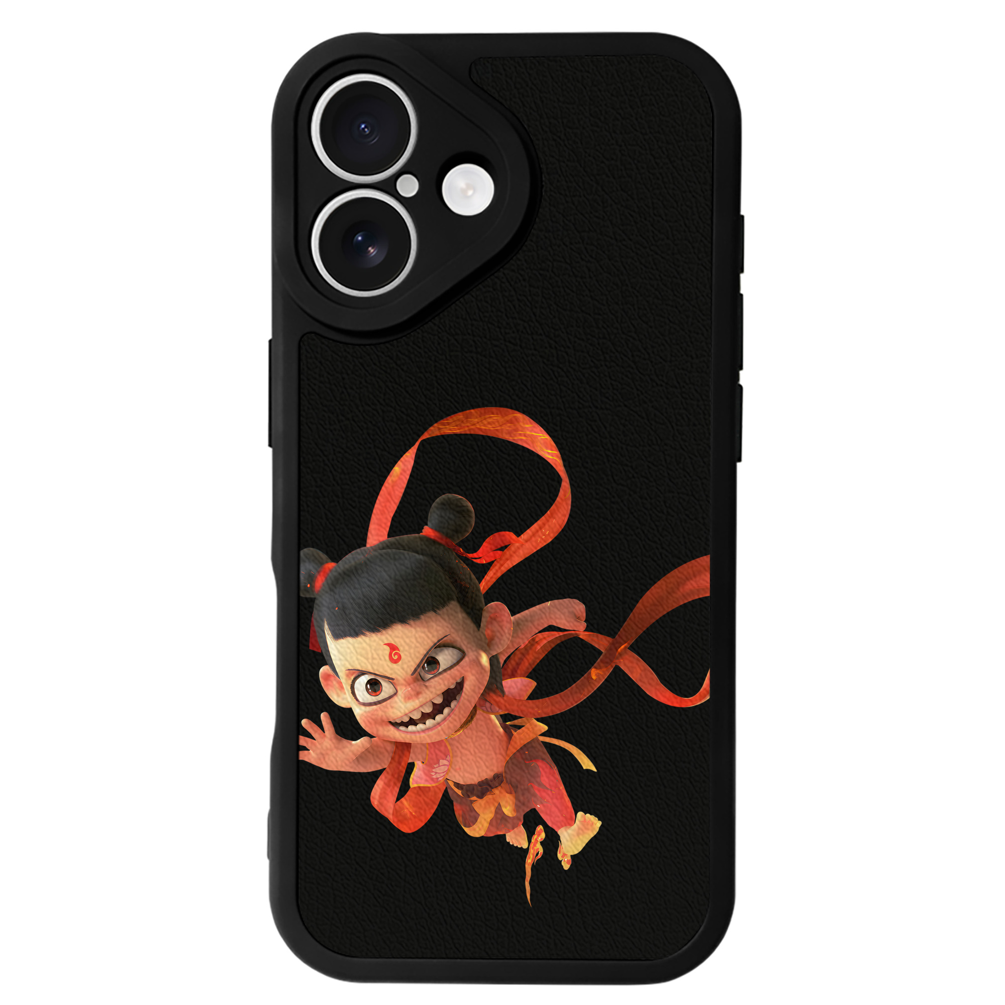 （画像用） Ne Zha 2 ナタ 魔童の大暴れ 【iPhone 16シリーズ対応】シリコンスマホケース（レザー調） 材質：シリコン